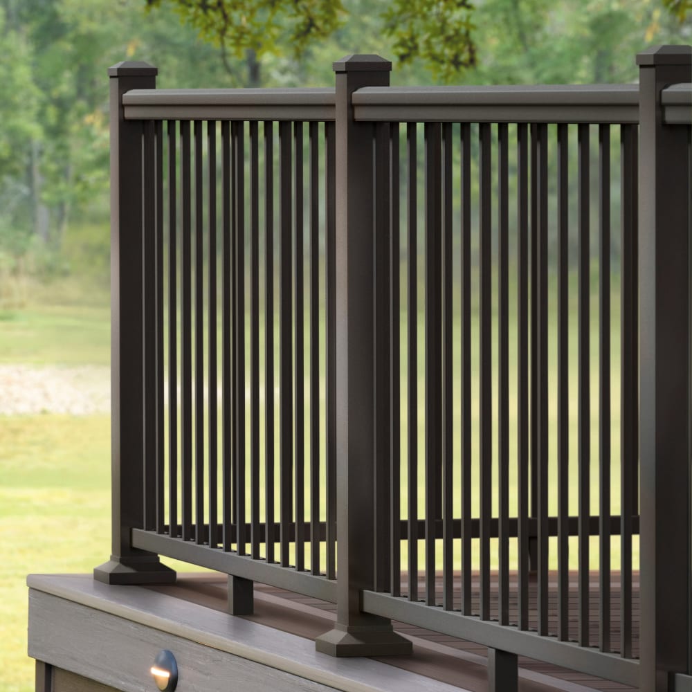 TimberTech impression rail express in dark bronze