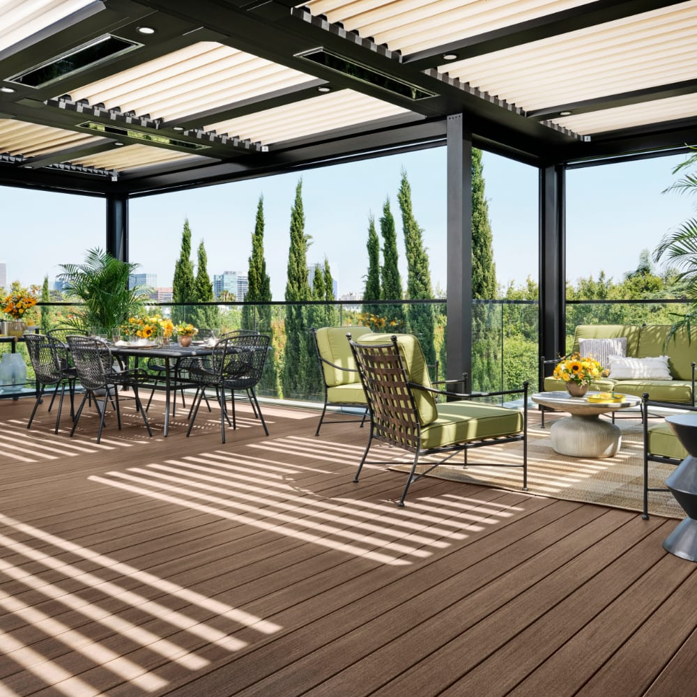 Timbertech decking, cabana x struxure napa