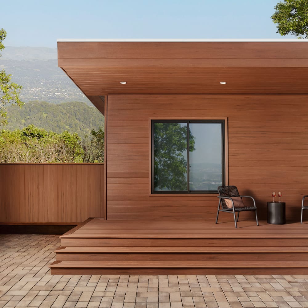 Timbertech cladding in Mahogany vintage