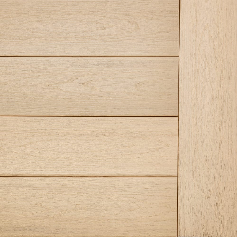 Toasted wheat wood paneling with horizontal planks and a vertical edge, showcasing smooth grain texture.