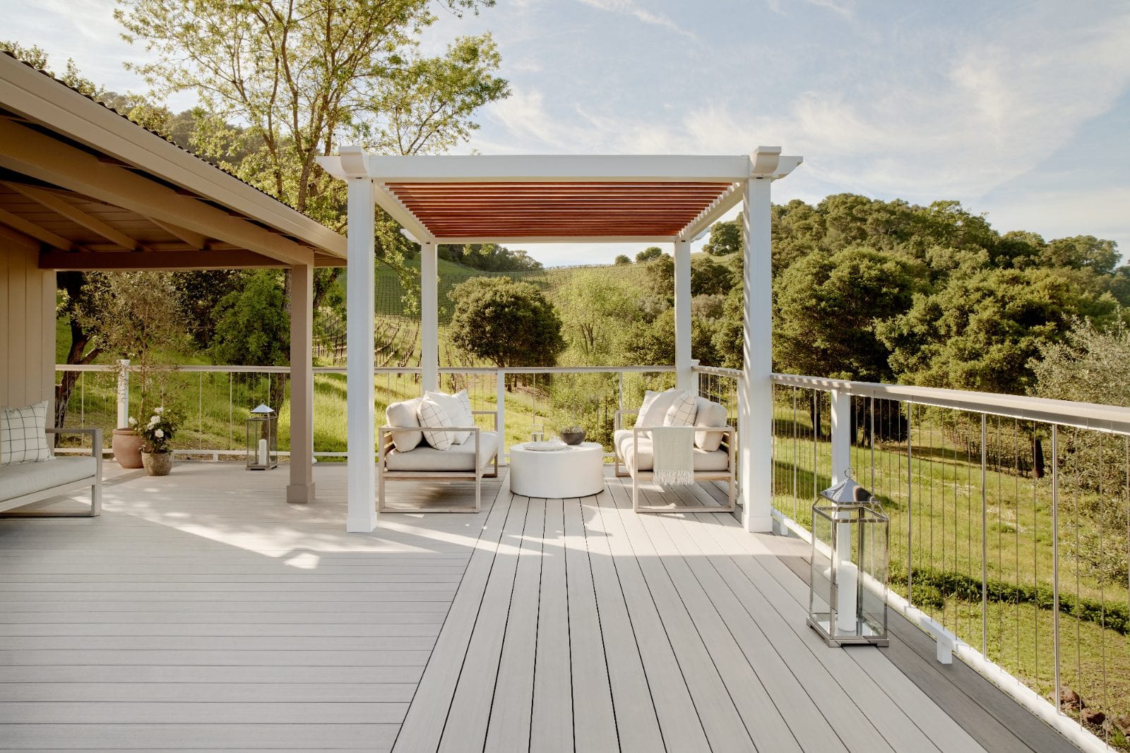 StruXure louvered pergola over an outdoor living space