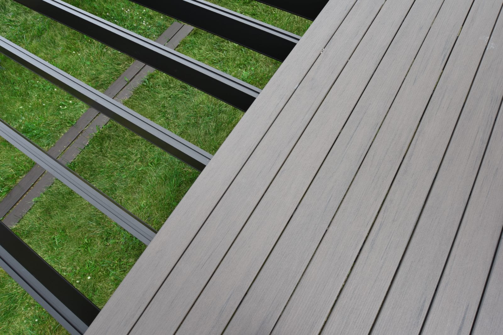 TimberTech aluminum substructure under an AZEK deck